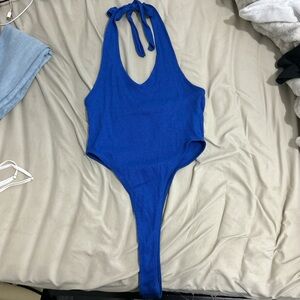 Blue halter